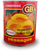 Pêssegos em calda GB Metades 450g